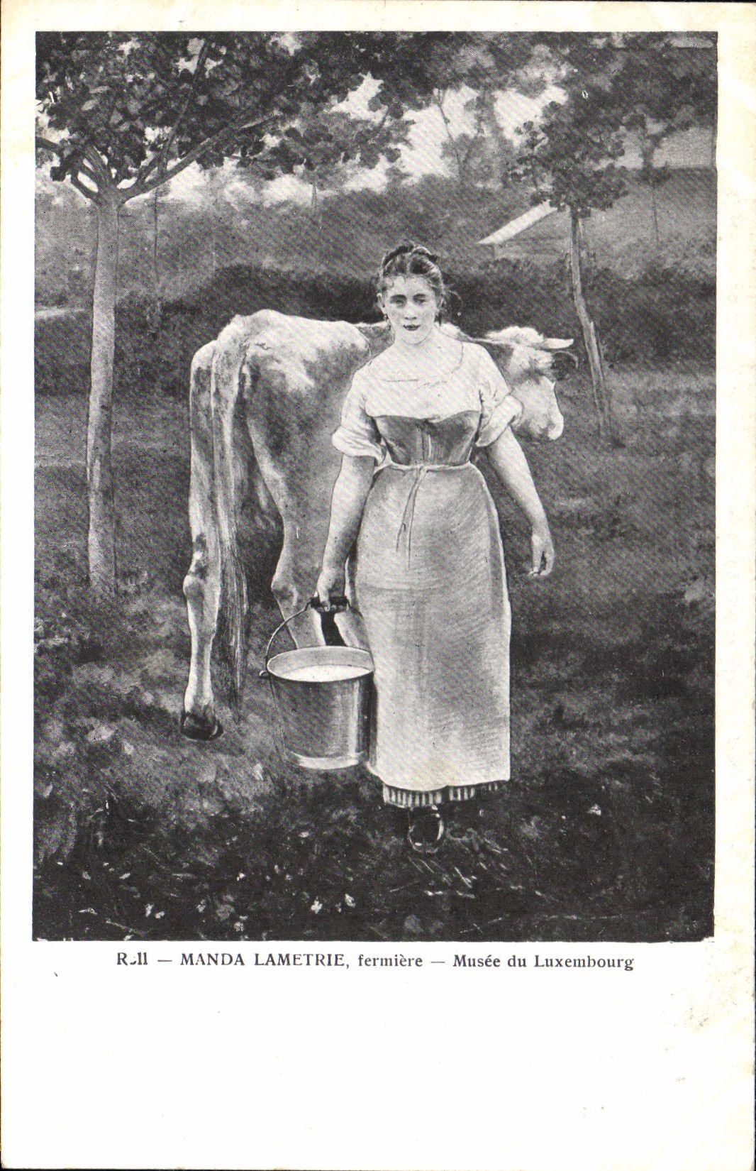 CPA Manda Lametrie fermiere Musee de Luxembourg 