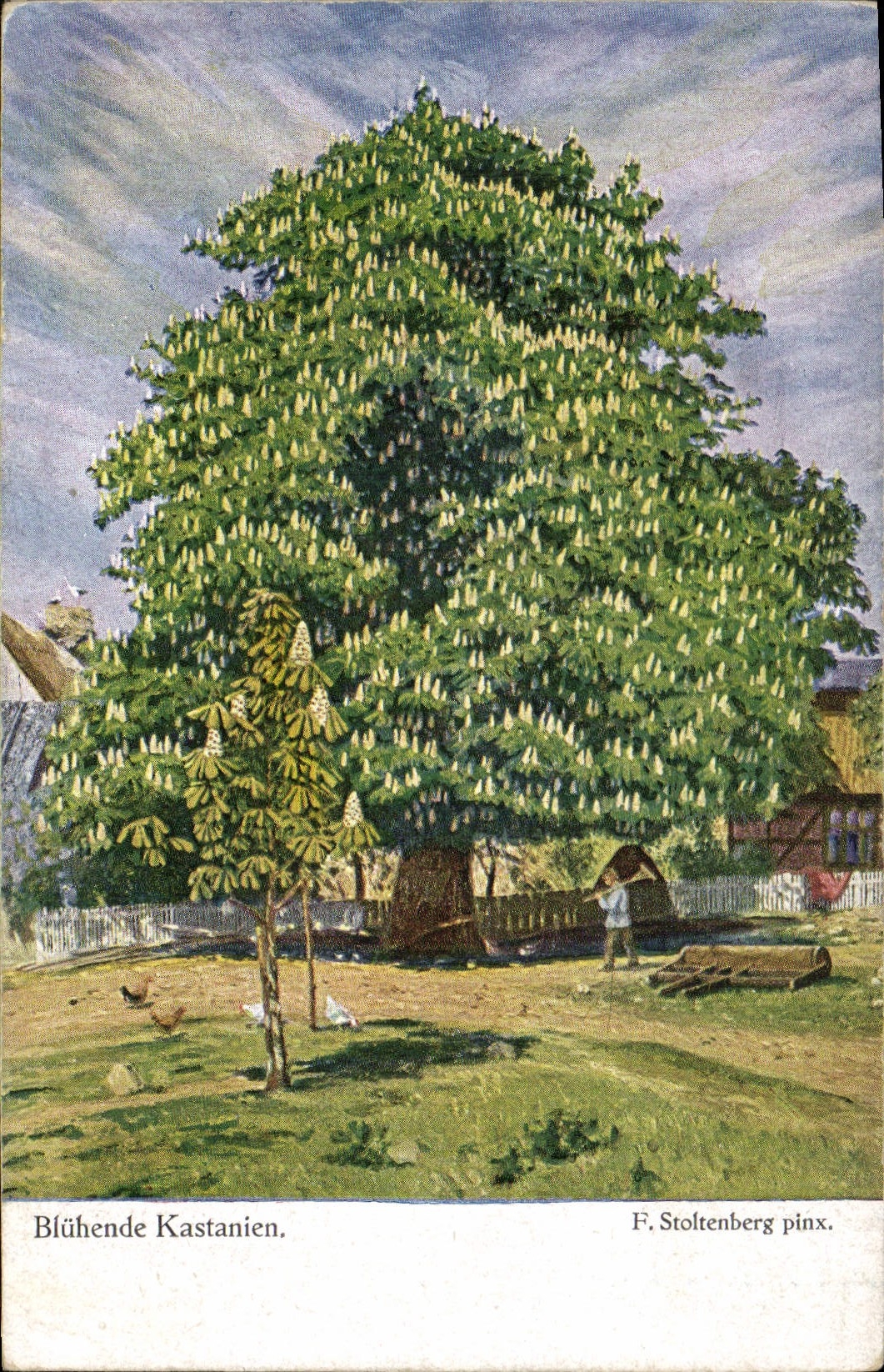 CPA Bluhende Kastanien 