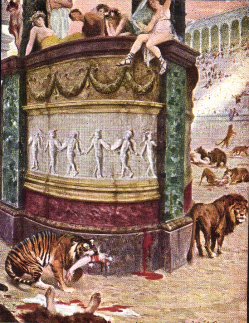 Image Jeux du cirque Rome Lion Tigre