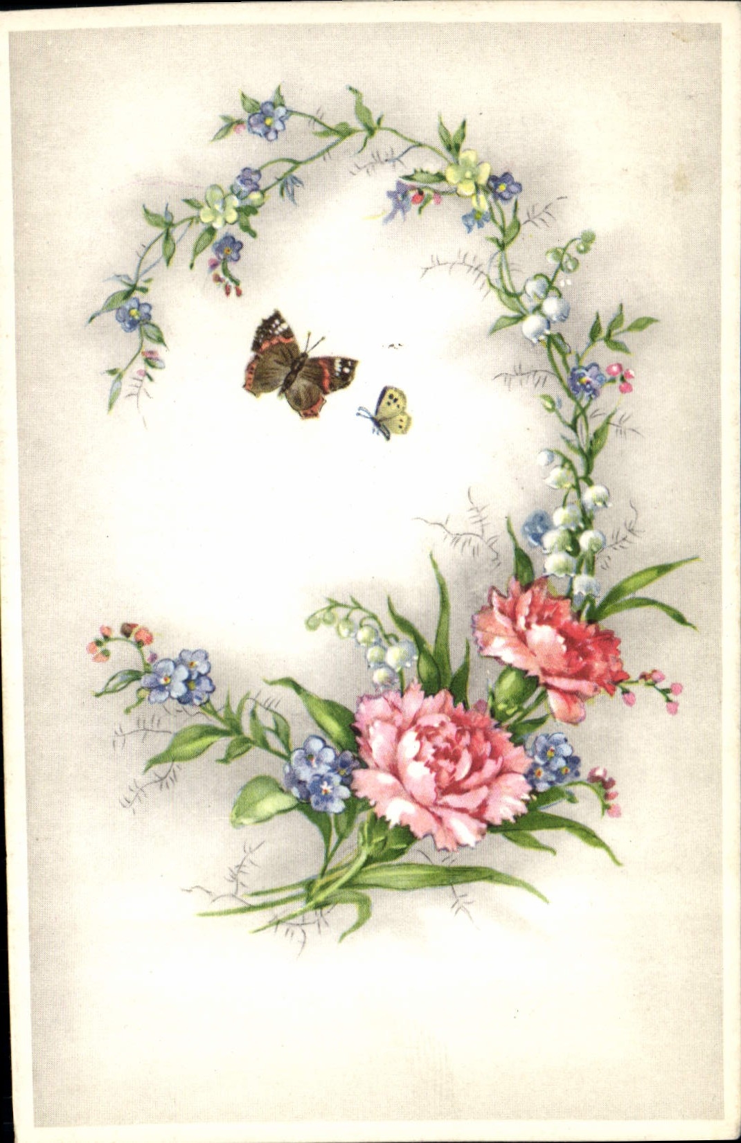 CPA Fantaisie Fleurs