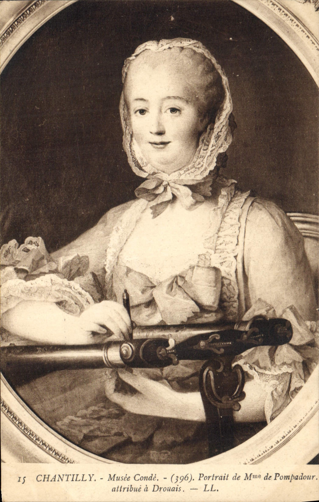 CPA Chantilly Musee Conde Portrait de mtue de Pompadour attribue a Drouais 