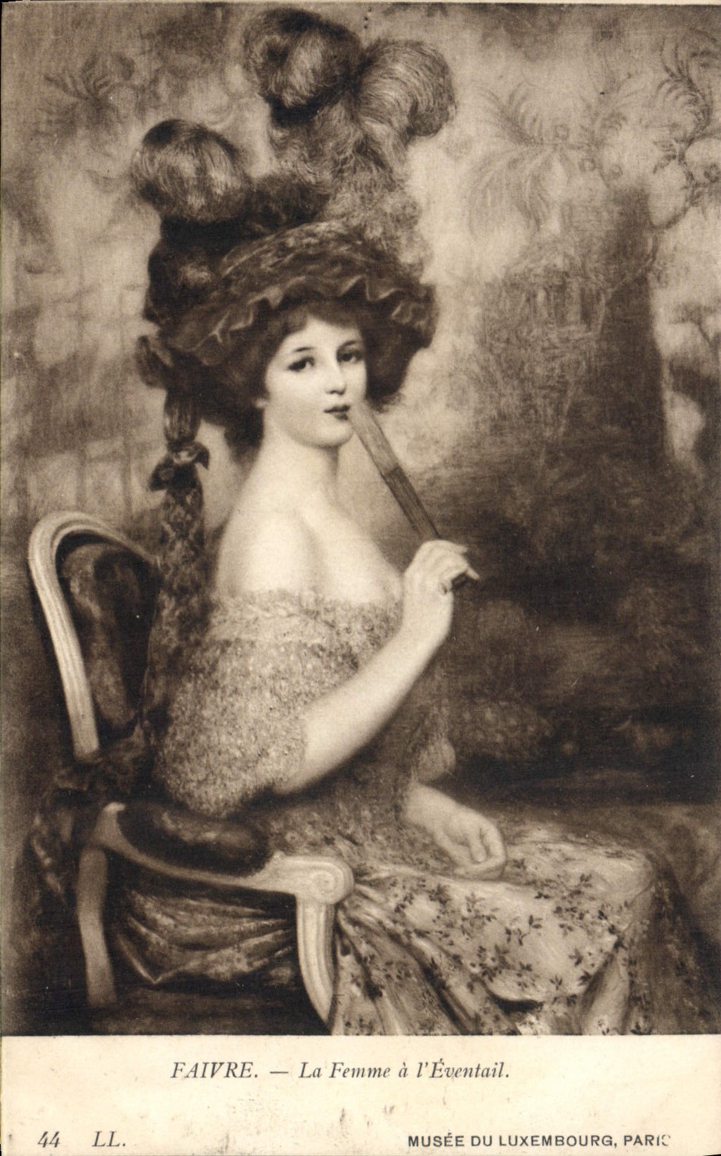 CPA Faivre La Femme a l'Eventail Musee de Luxembourg 