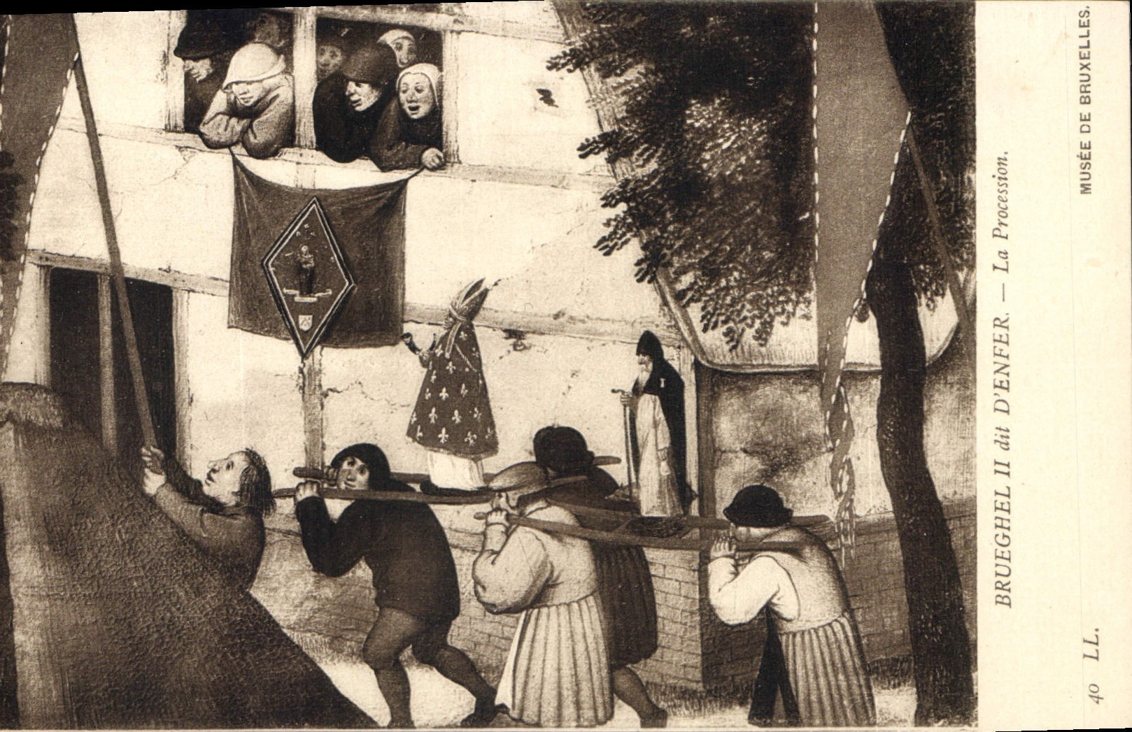 CPA Brueghel dit d'Enfer La Procession 