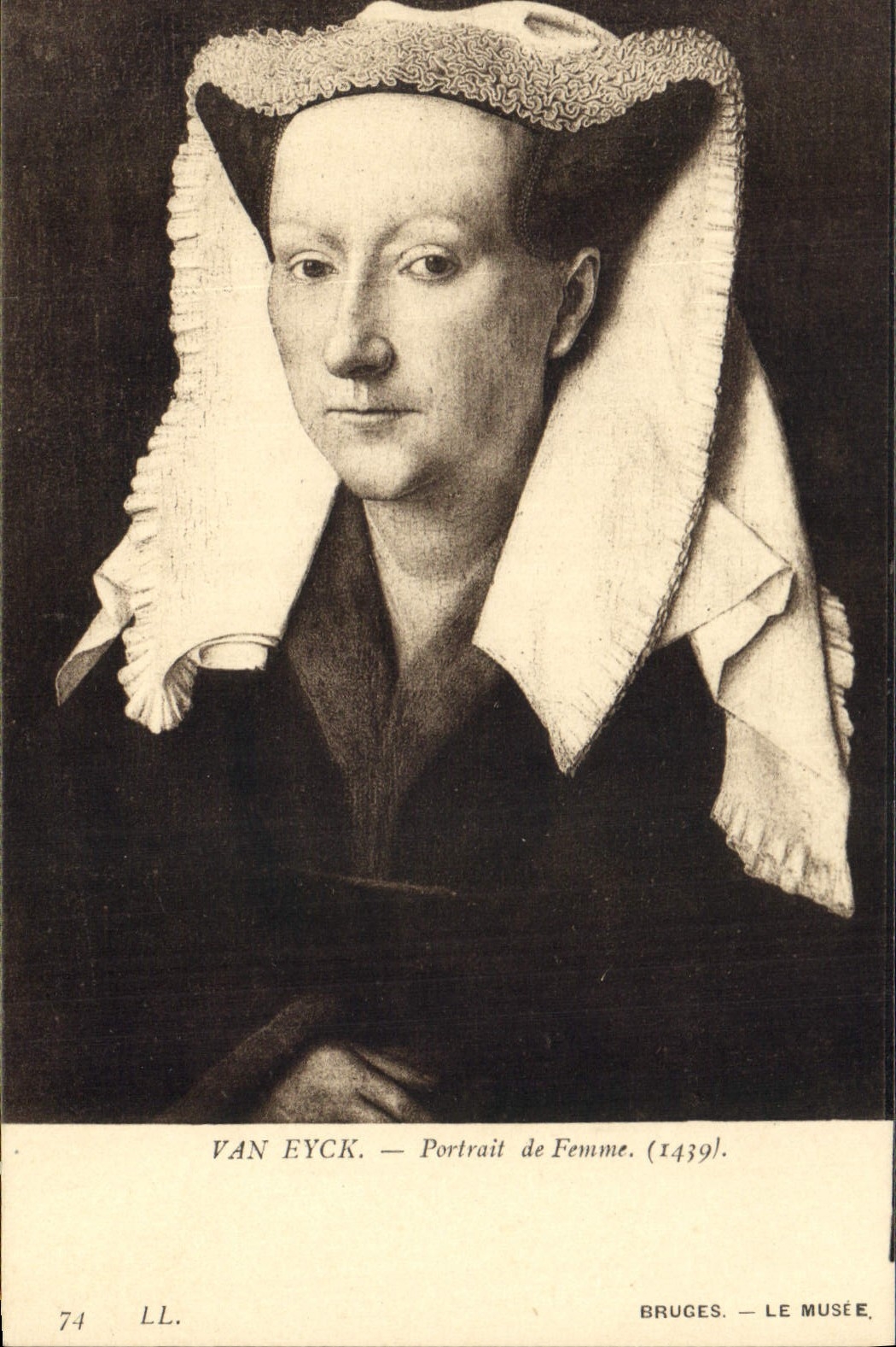 CPA Van Eyck Portrait de Femme Bruges Le musee