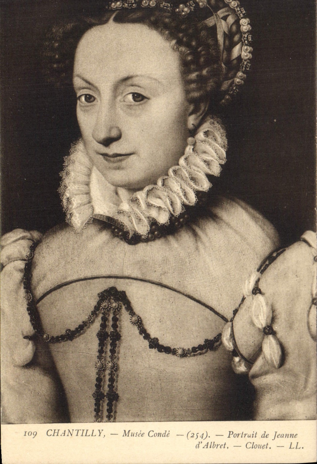 CPA Chantilly Musee Conde Portrait de Jeanne d'Albert Clouet 