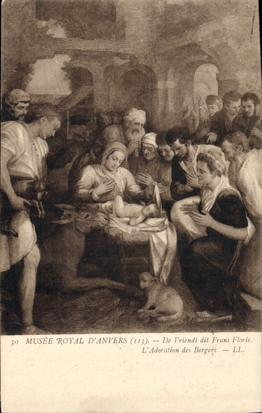 CPA Musee Royal d'Anvers De Vriendi dit Frans Floirs l'Adoration des Bergers 