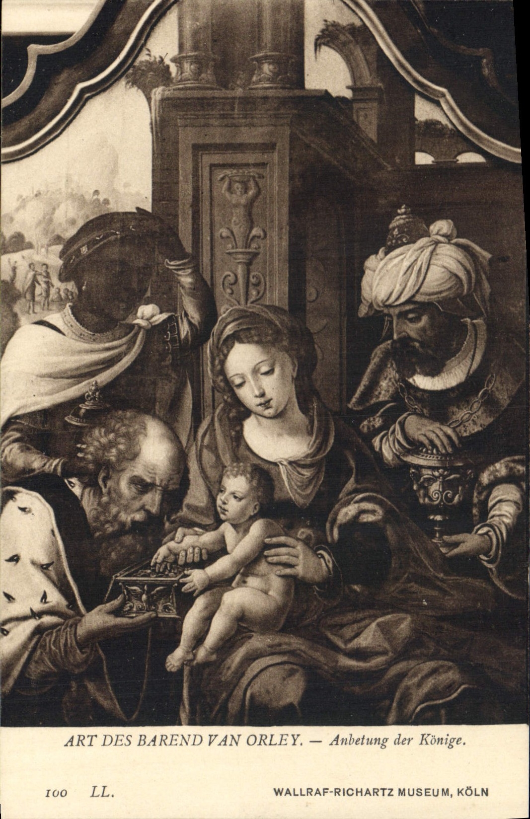 CPA Art des Barend van Orley Antetung der Konige Wallraf Richartz Museum Koln 