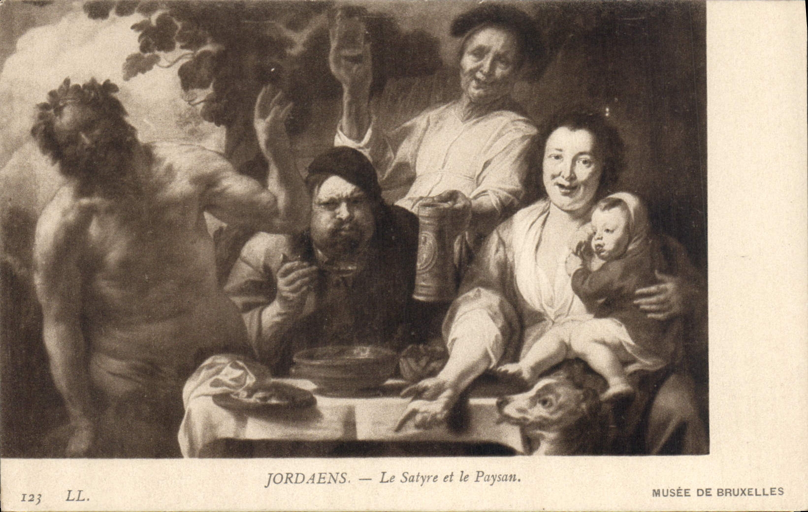 CPA Jordaens Le Salyre et le Paysan 