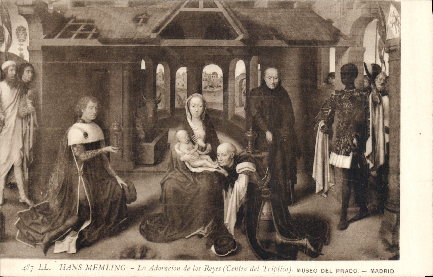 CPA Hans Memling La Adoration de los Reyes Musee del Praco Mardid 