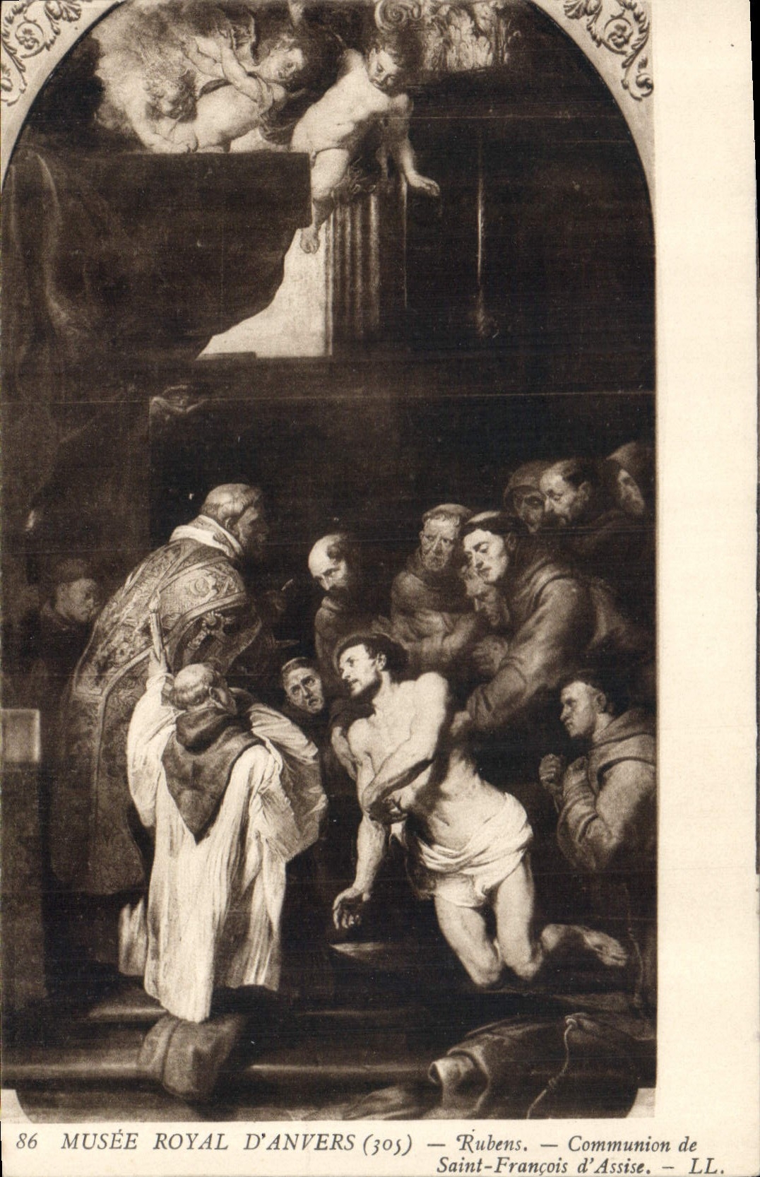 CPA Musee Royal d'Anvers Rubens Communion de Saint Francois d'Assise 