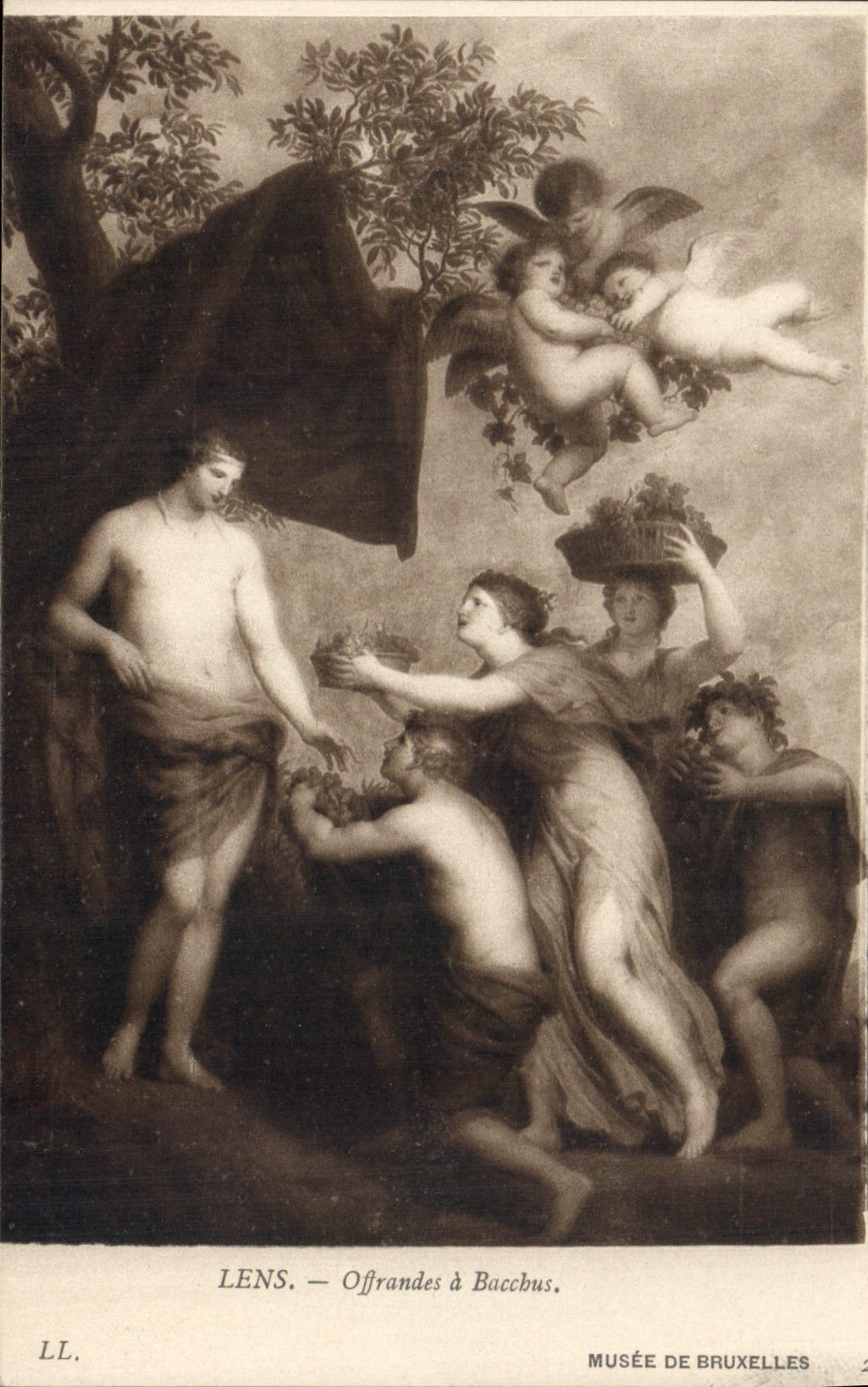 CPA Lens Offrandes a Batobus Musee de Bruxelles 