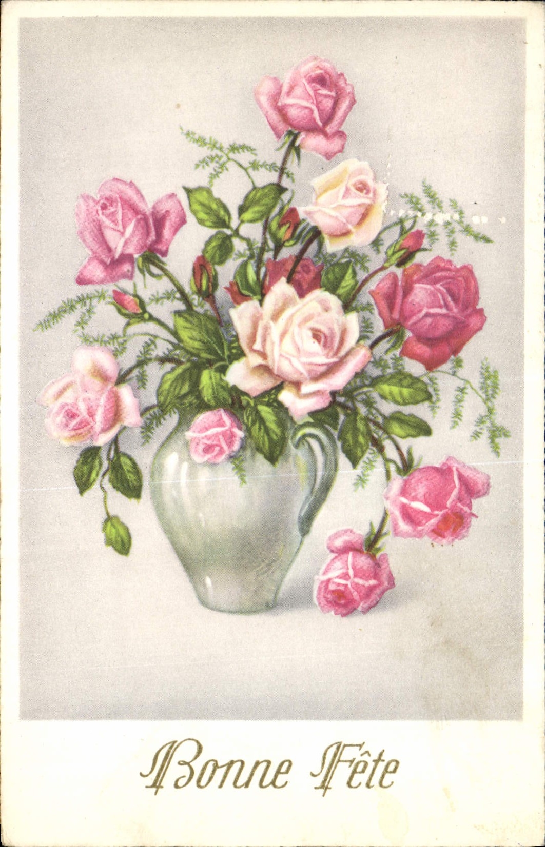 CPA Bonne Fete Fleurs