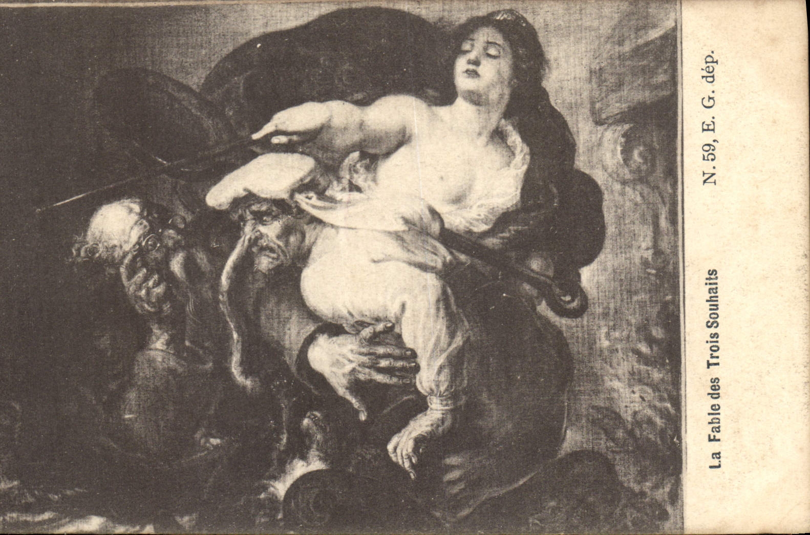 CPA La fable des Trois souhaits