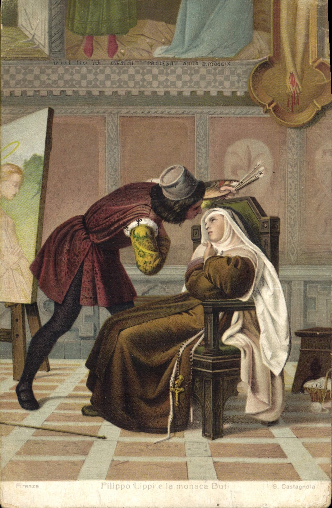 CPA Firenze Filippo Lippi e la mo naca Buti