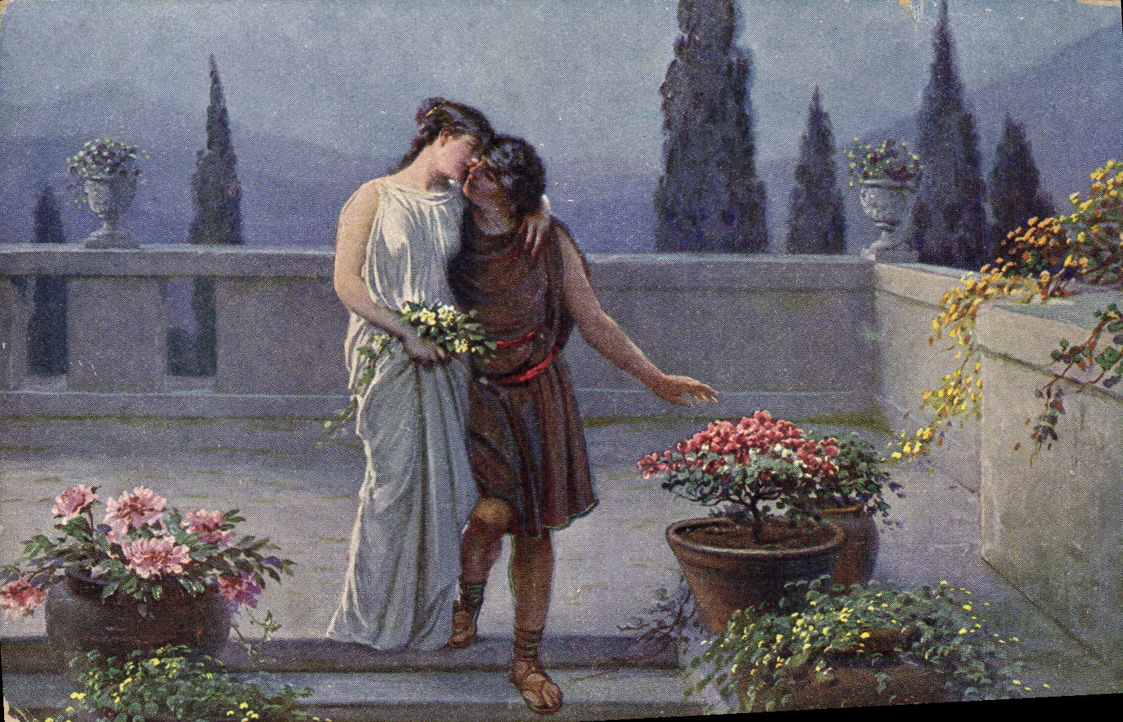 CPA Ad Liebscher Der liebeskuss