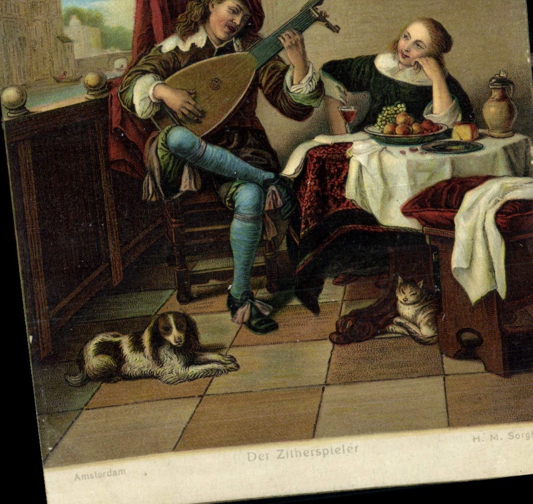 CPA Der Zitherspieler Chien