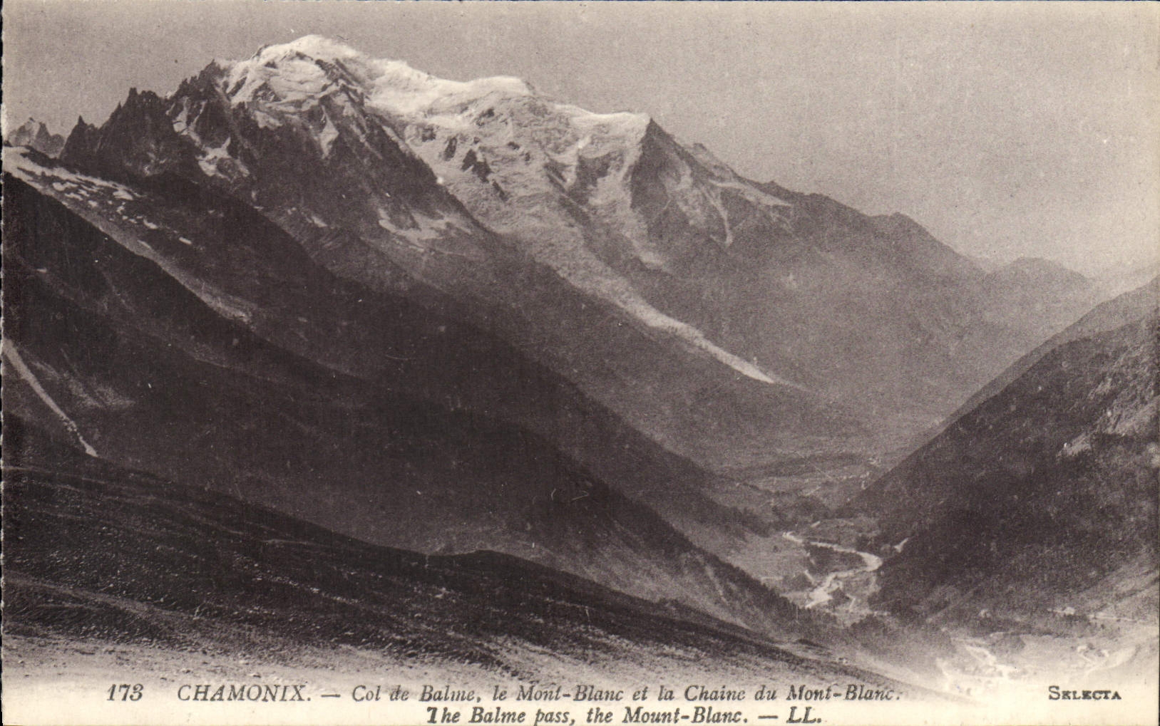 CPA Chamonix Col de balme le Mont Blanc et la Chaine de Mont Blanc 