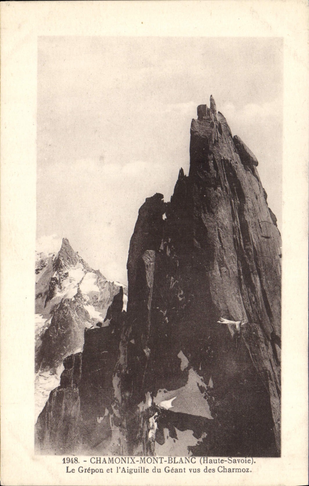 CPA Chamonix Mont Blanc Haute Savoie Le Grepon et l'Aiguille du Geant vus des Charmoz 