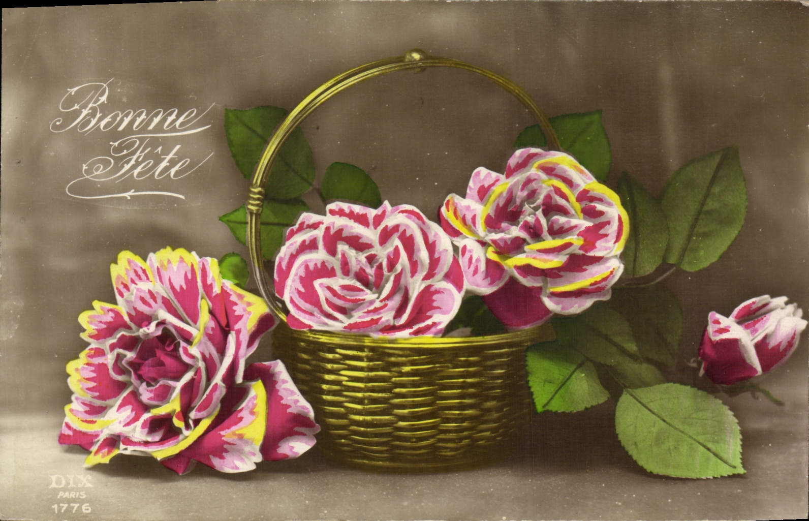 CPA Bonne Fete Fleurs