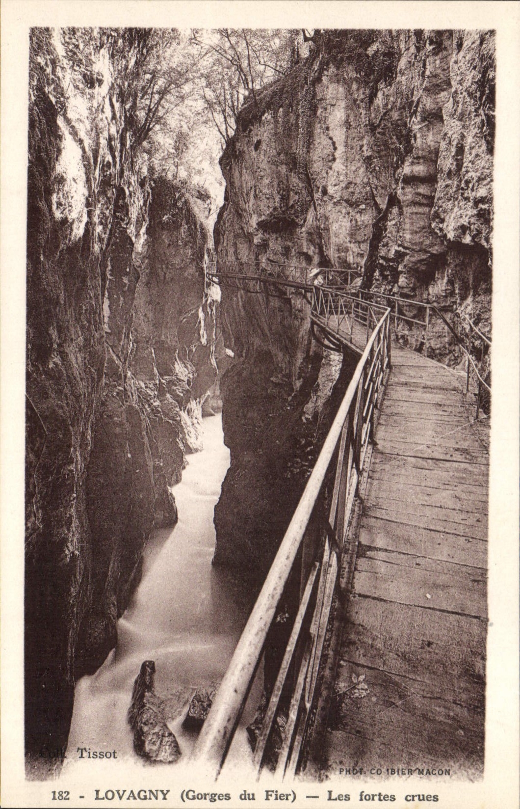 CPA Lovagny Gorges du Fier Les Fortes Crues 
