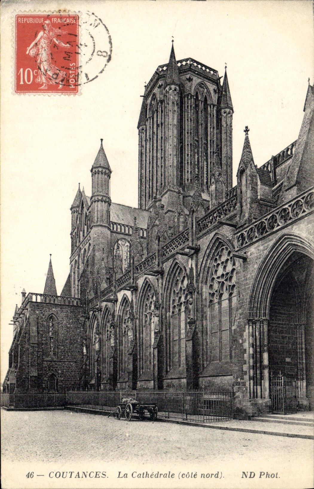 CPA Coutances La Cathedrale cote nord 