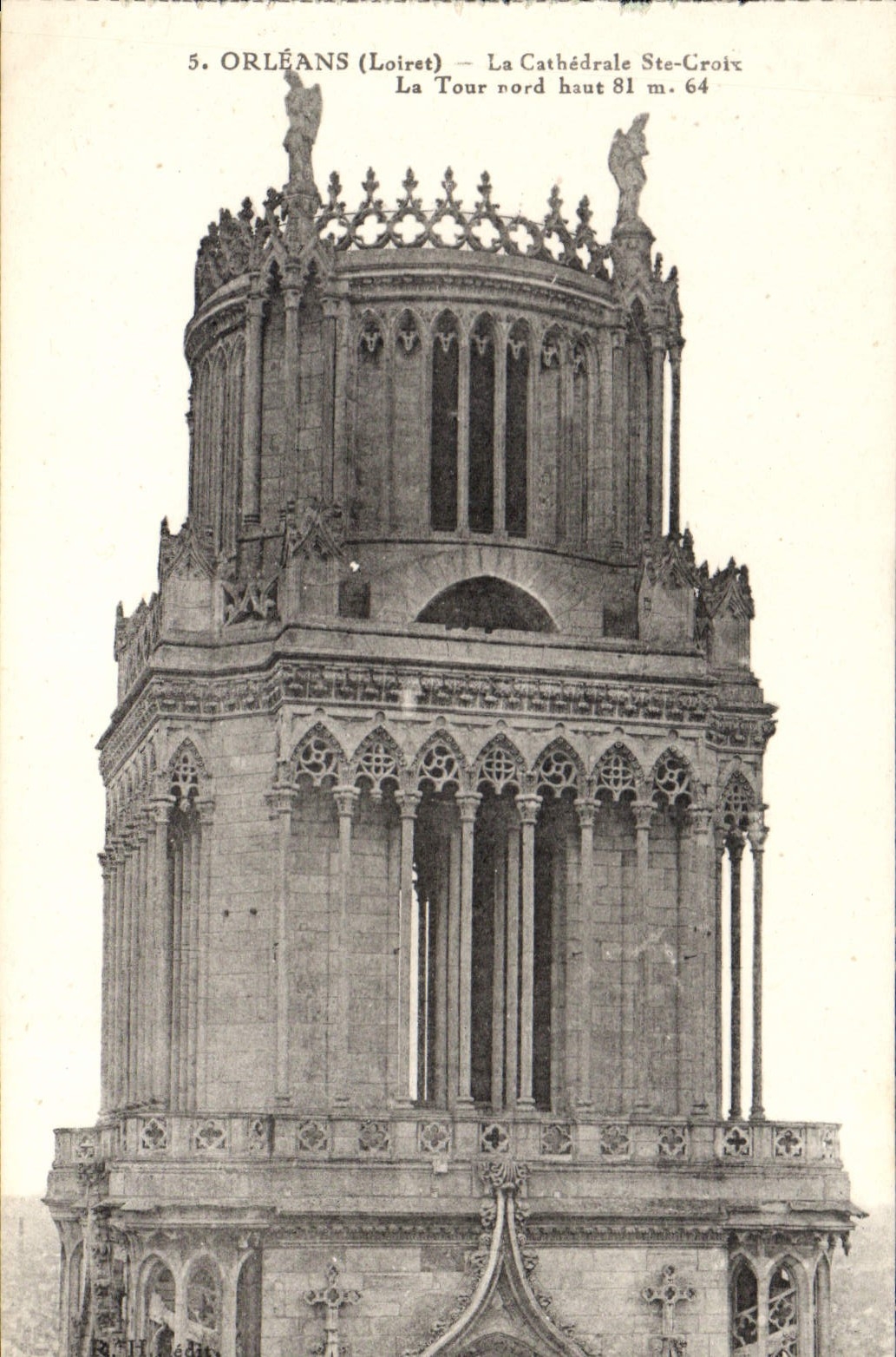 CPA Orleans Loiret la Cathedrale Ste Croix la tour nord 