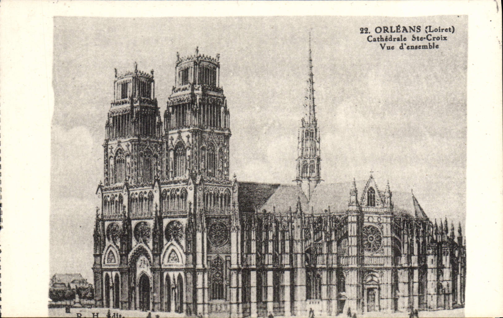 CPA Orleans Loiret Cathedrale Ste Croix vue d'ensemble 