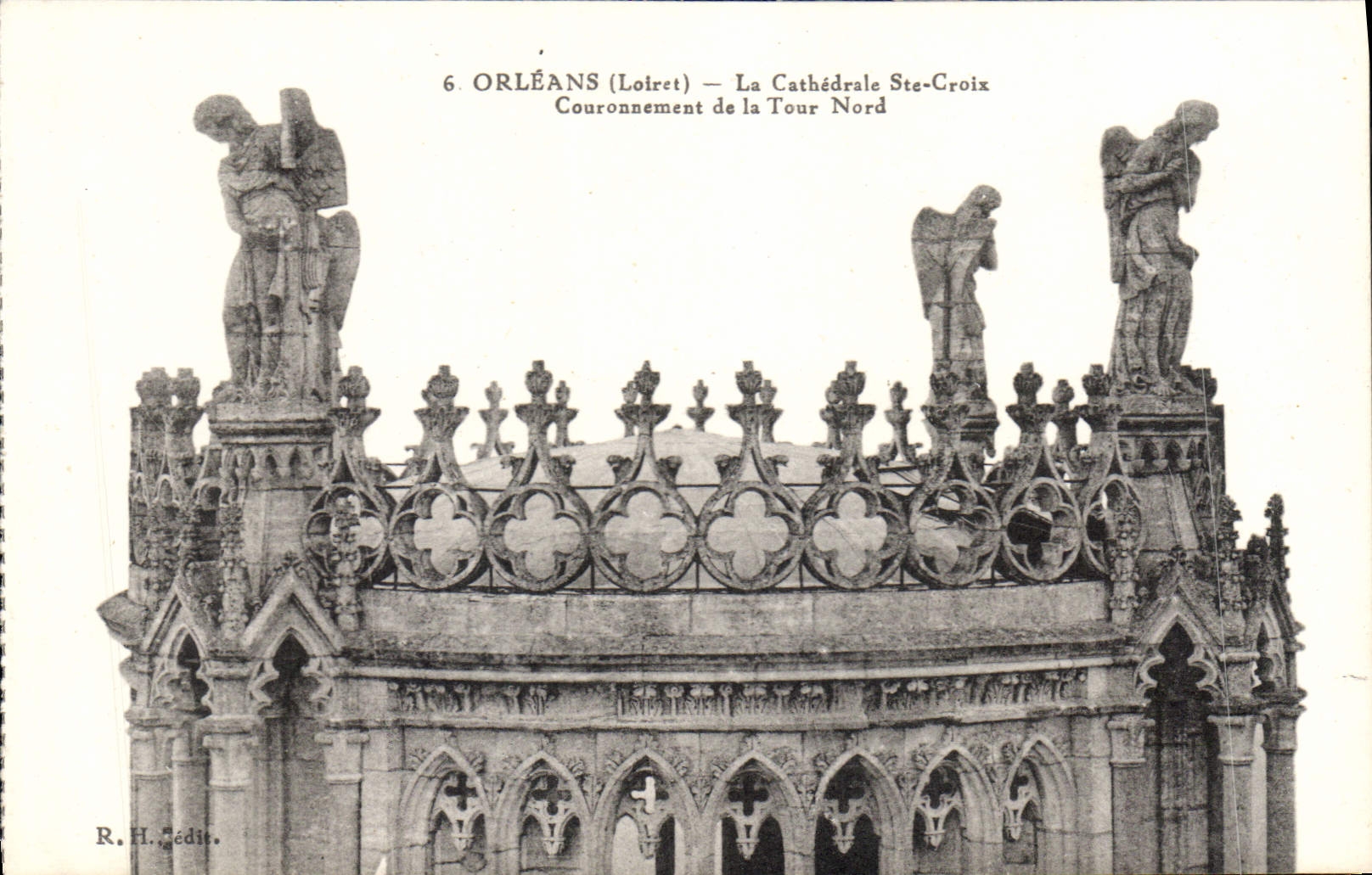 CPA Orleans Loiret la Cathedrale Ste Croix Couronnement de la Tour Nord 