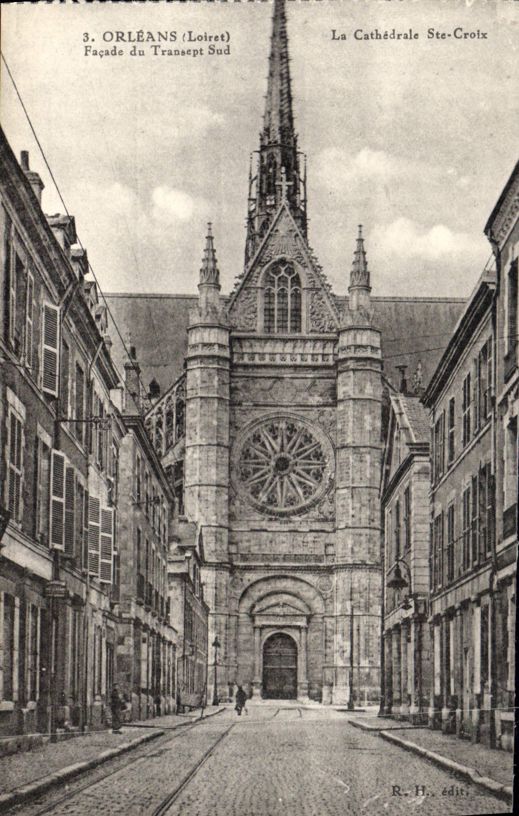 CPA Orleans Loiret facade du Transept Sud la Cathedrale Ste Croix 