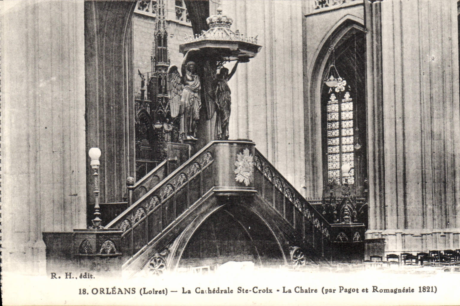 CPA Orleans Loiret la Cathedrale Ste Croix la Chaire par Pagot et Romagnesie 1821 