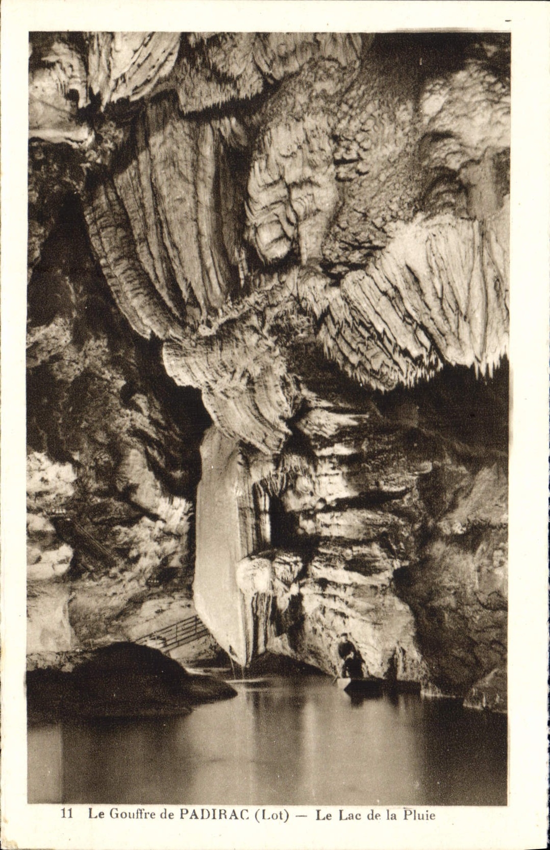 CPA Le Gouffre de Padirac Lot le Lac de la Pluie