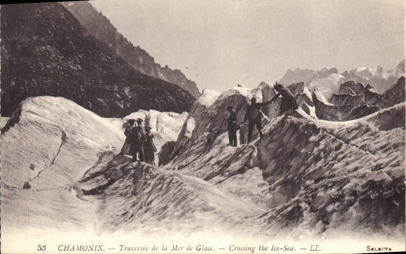 CPA Chamonix Traversee de la Mer de Glace Alpinisme
