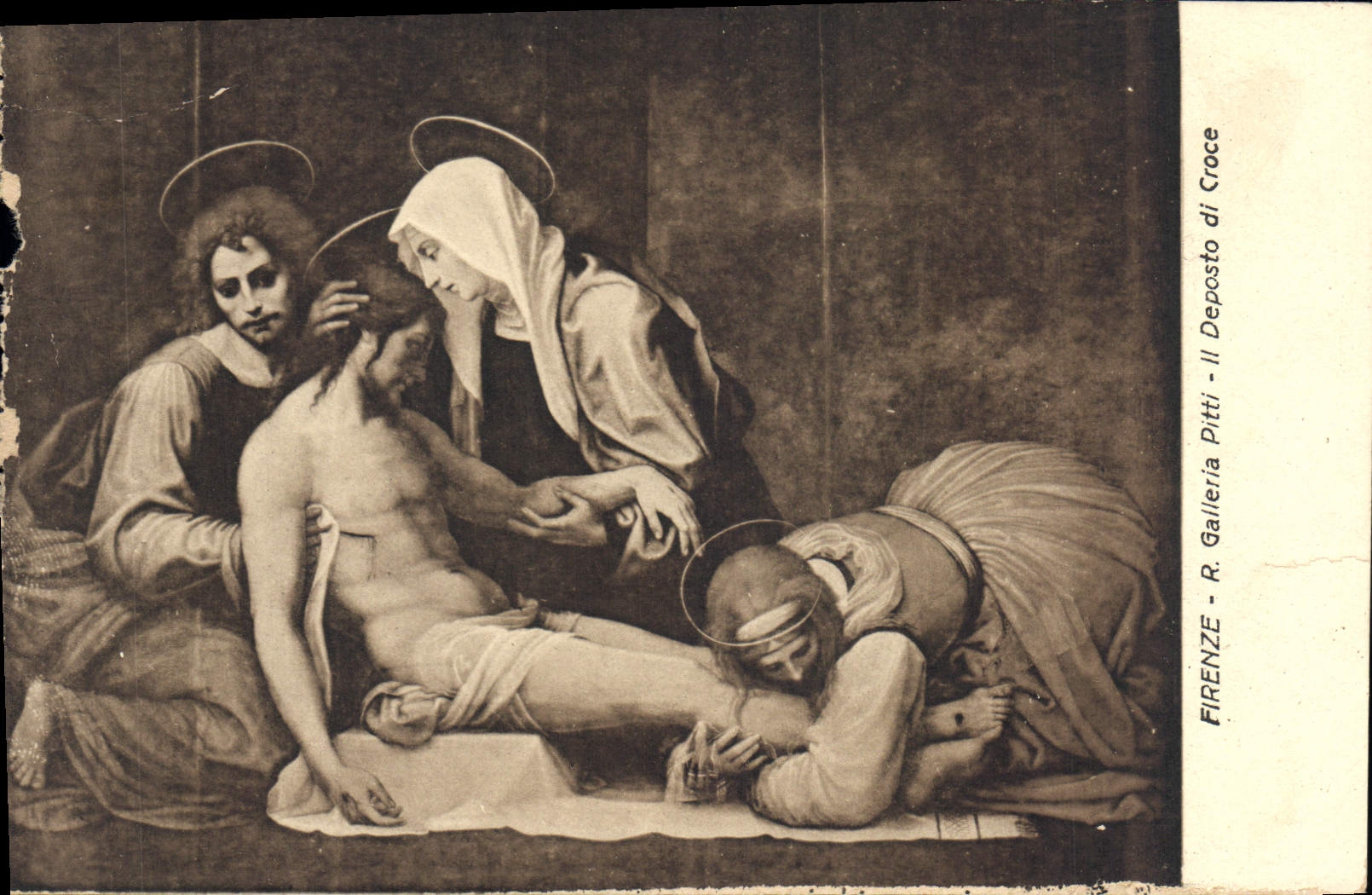 CPA Firenze R Galleria Pitti Il deposto di Croce