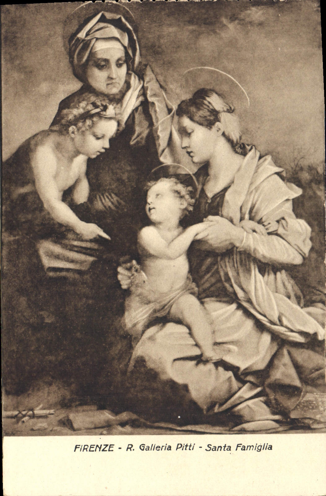 CPA Firenze R Galleria Pitti Santa Famiglia