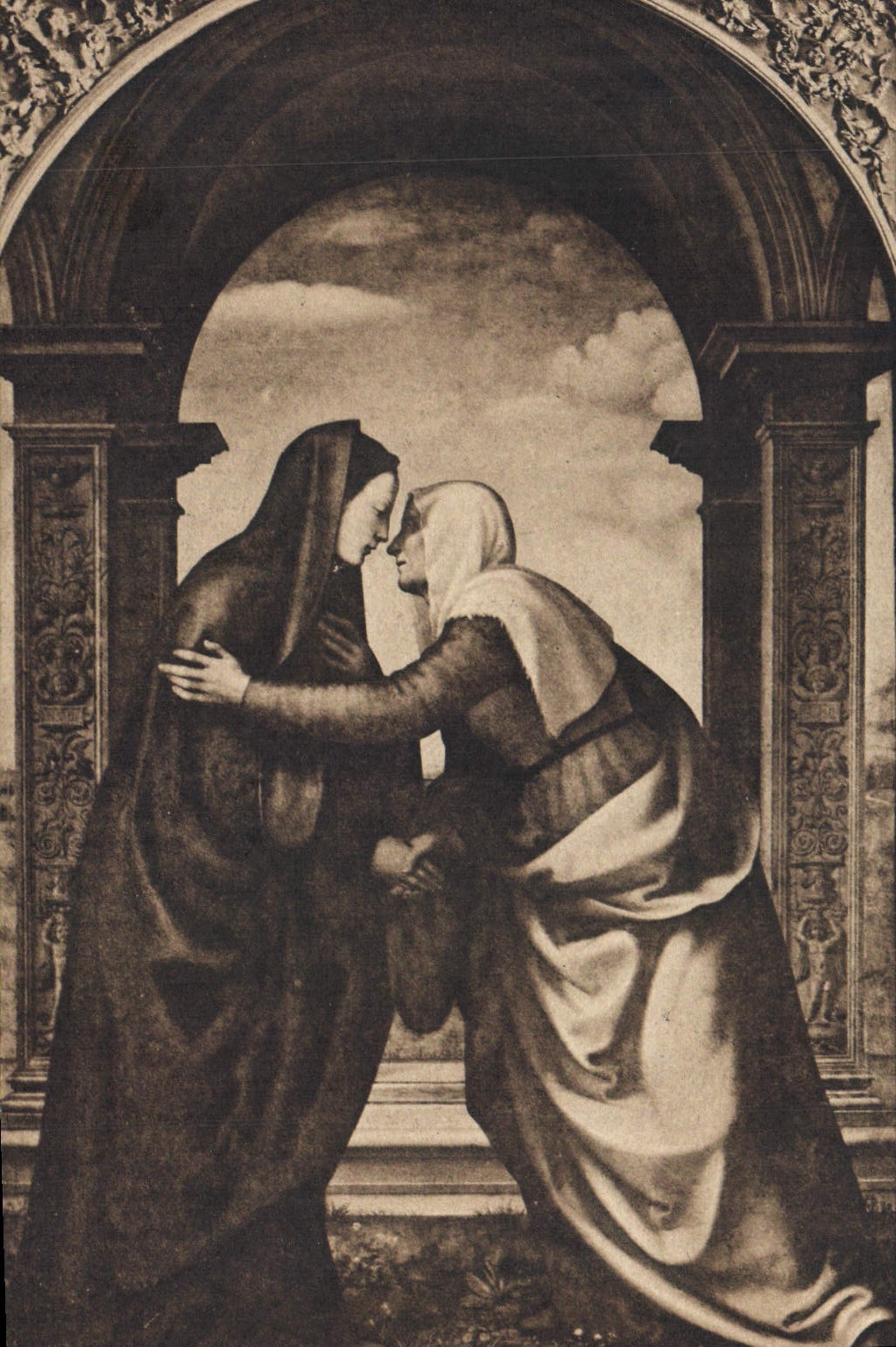 CPA Firenze R Galleria Uffizi la Visitazione