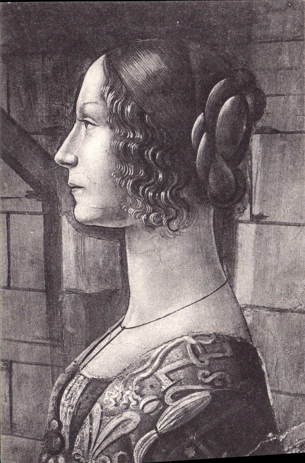 CPA Firenze chiesa di S Maria Novella un detfaglio dell affresco la Visitazione