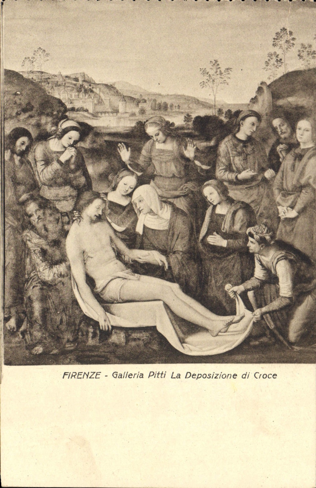 CPA Firenze Galleria Pitto la Deposizione di Croce