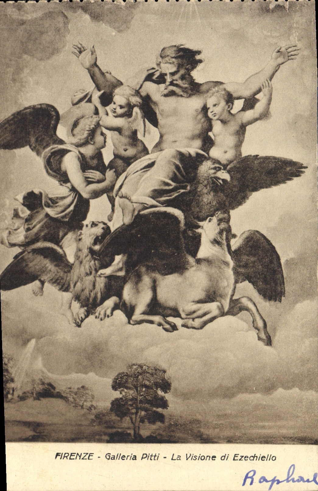 CPA Firenze Galleria Pitti la Visione di Ezechiello