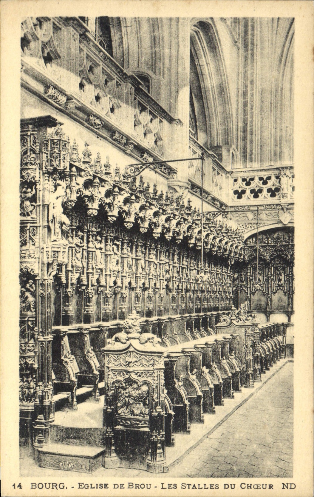 CPA Bourg Eglise de Brou les stalles du Choeur