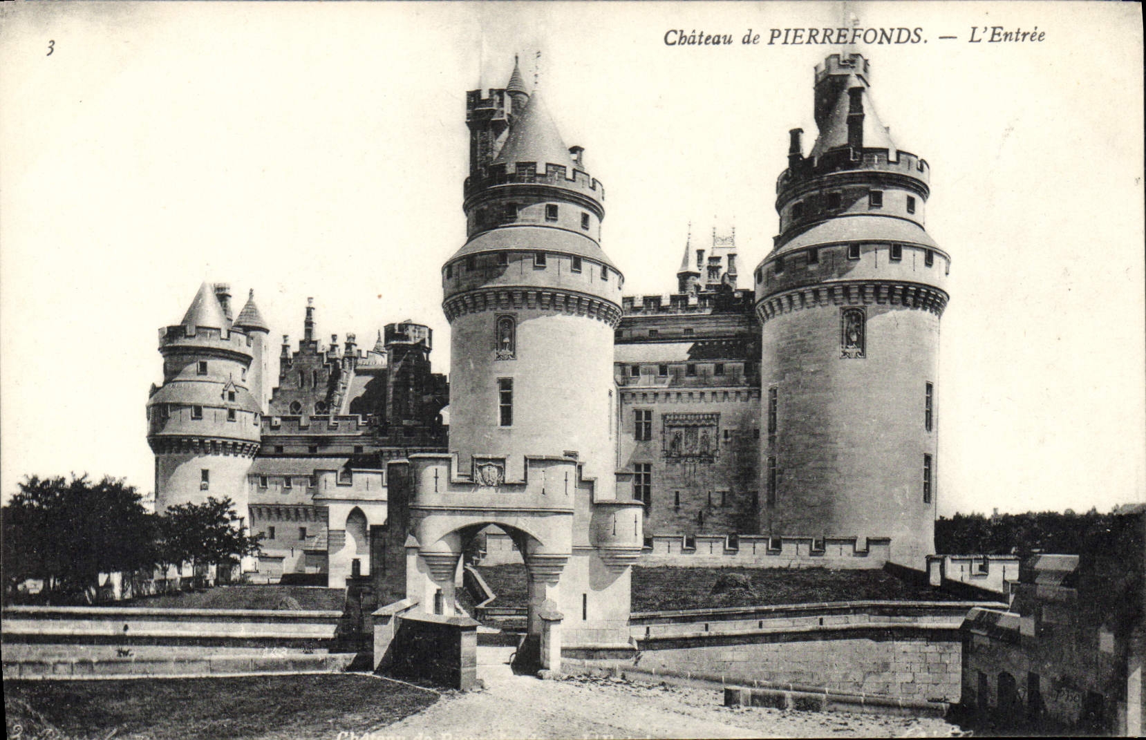 CPA Chateau de Pierrefonds l'Entree 