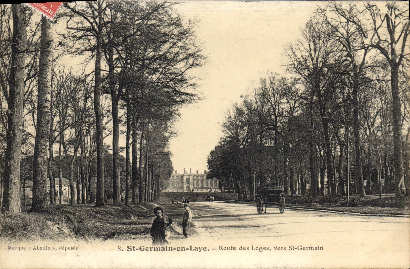 CPA St Germain en Lay Route des Loges vers St Germain