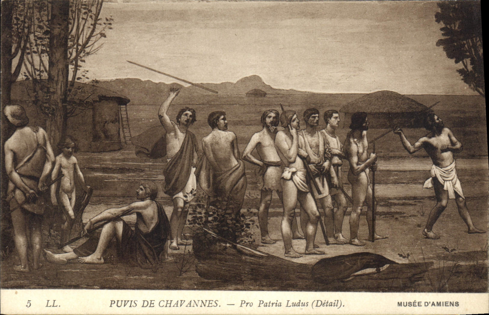 CPA Puvis de Chavannes Pro Patri Ludus Detail 