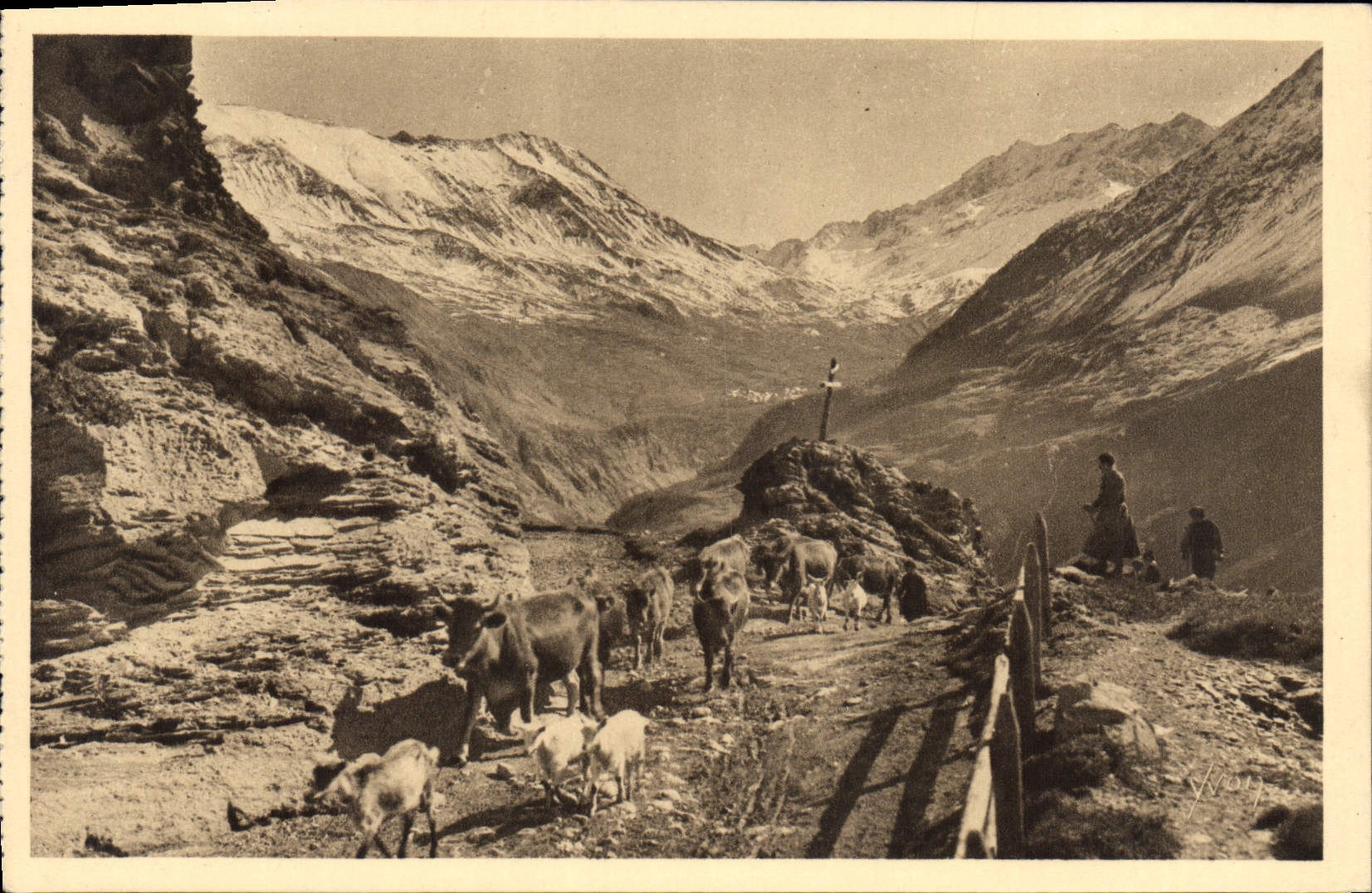 CPA Les Alpes le Chazelet en route pour les Paturages