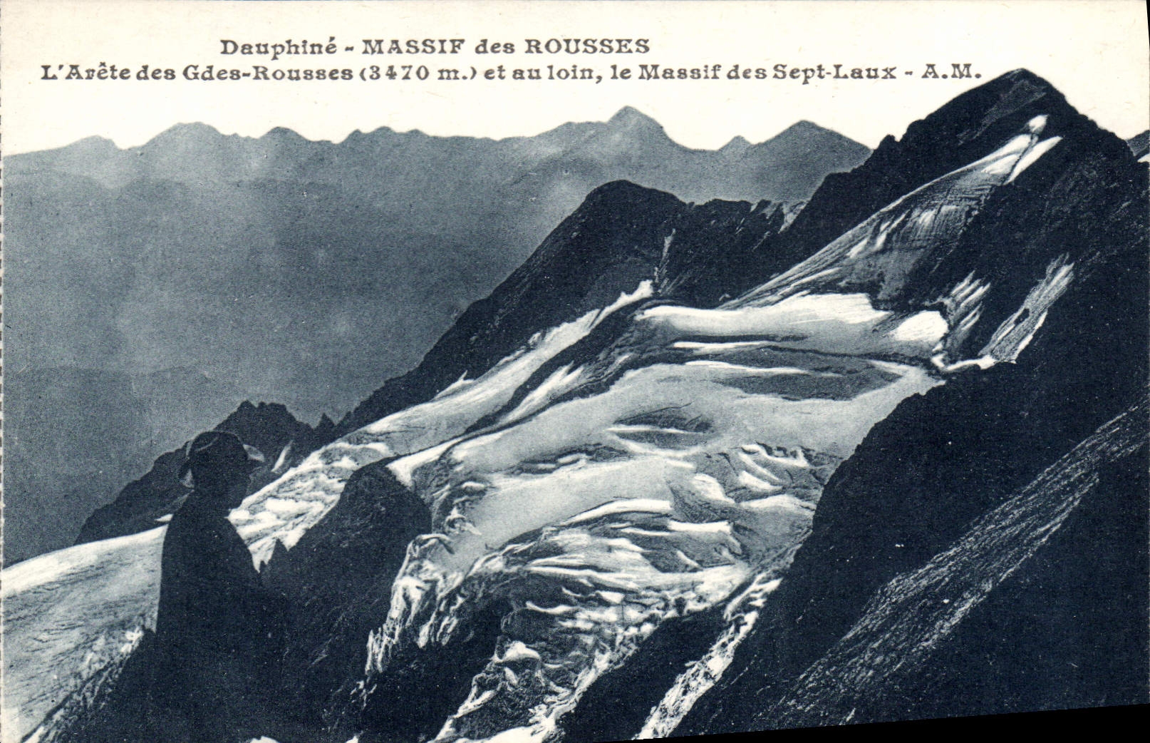 CPA Dauphine Massif des Rousses l'Aret des Gdes Rousses et au Loin le Massif des Sept Laux A M