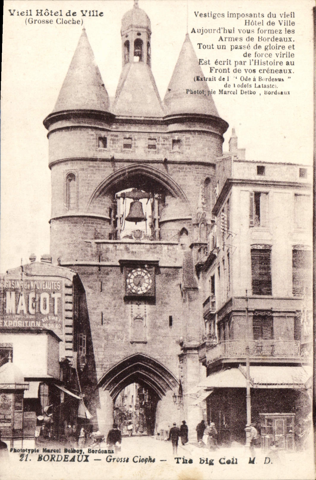 CPA Vieil hotel de Ville Grosse Cloche Bordeaux Grosse Cloche