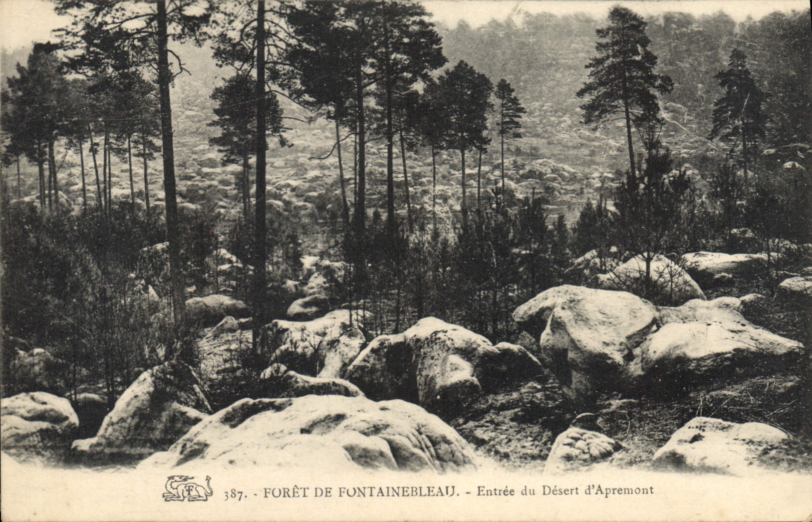 CPA Foret de Fontainebleau Entree du Desert d'Apremont 