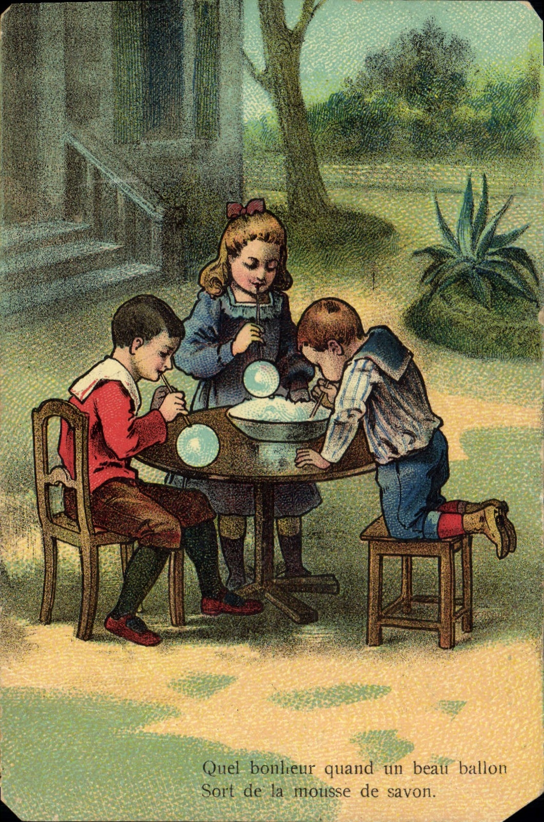 CPA Quel Bonlieur quand un Beau Ballo sort de la Mousse de Savon 