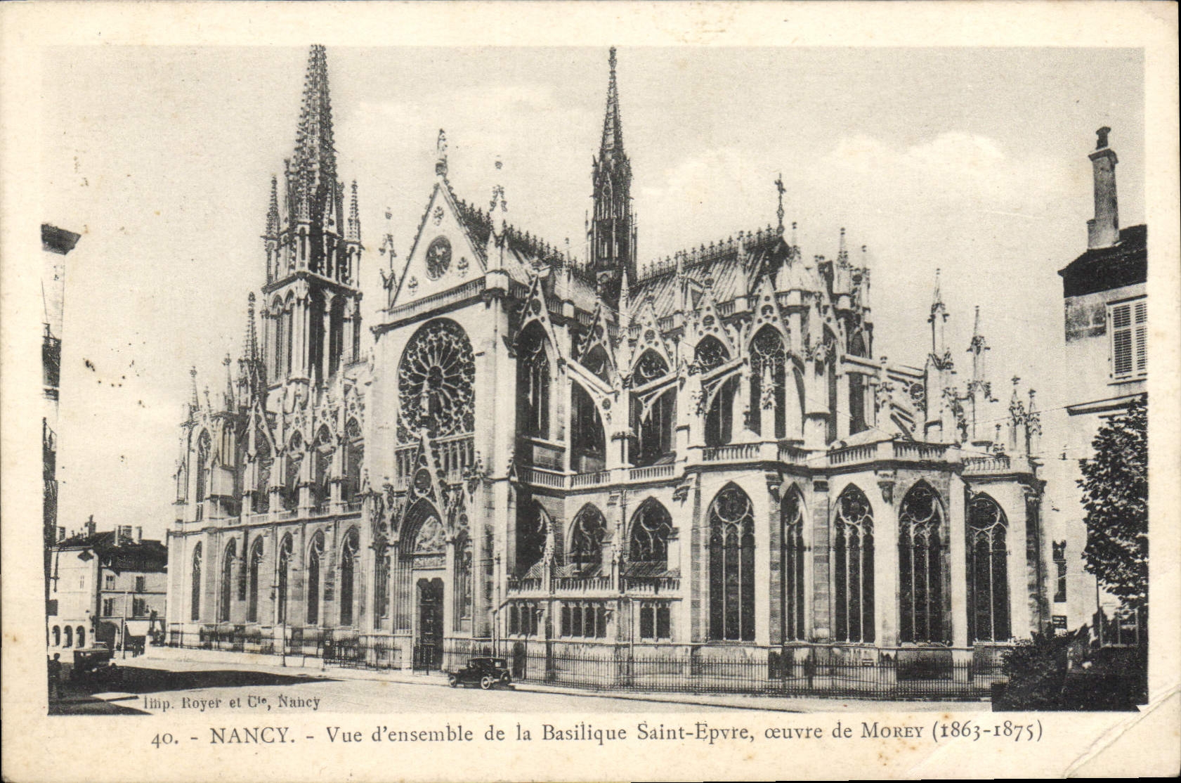 CPA Nancy vue d'ensemble de la Bsilique Saint Epvre Oeuvre de Morey 1863 1875 