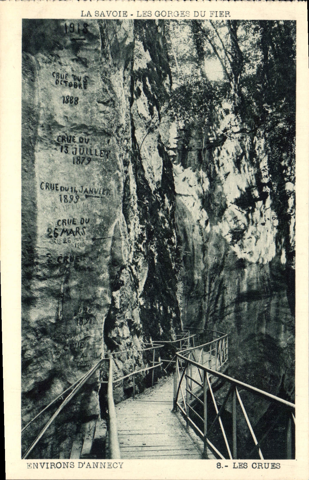 CPA Environs d'Annecy La Savoie Les Gorges du Fier Les Crues 