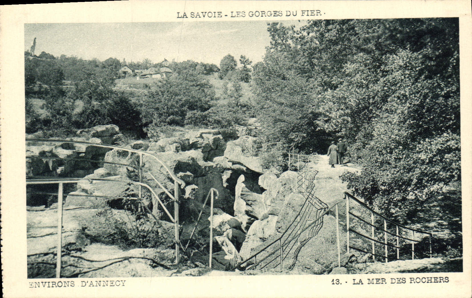 CPA La Savoie les Gorges du Fier Environs d'Annecy La mer des Rochers